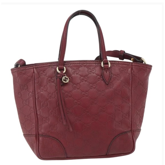 Gucci Handbags - GUCCI Microguccissima Bree Tote Bordeaux Red Leather Handbag Authenticated